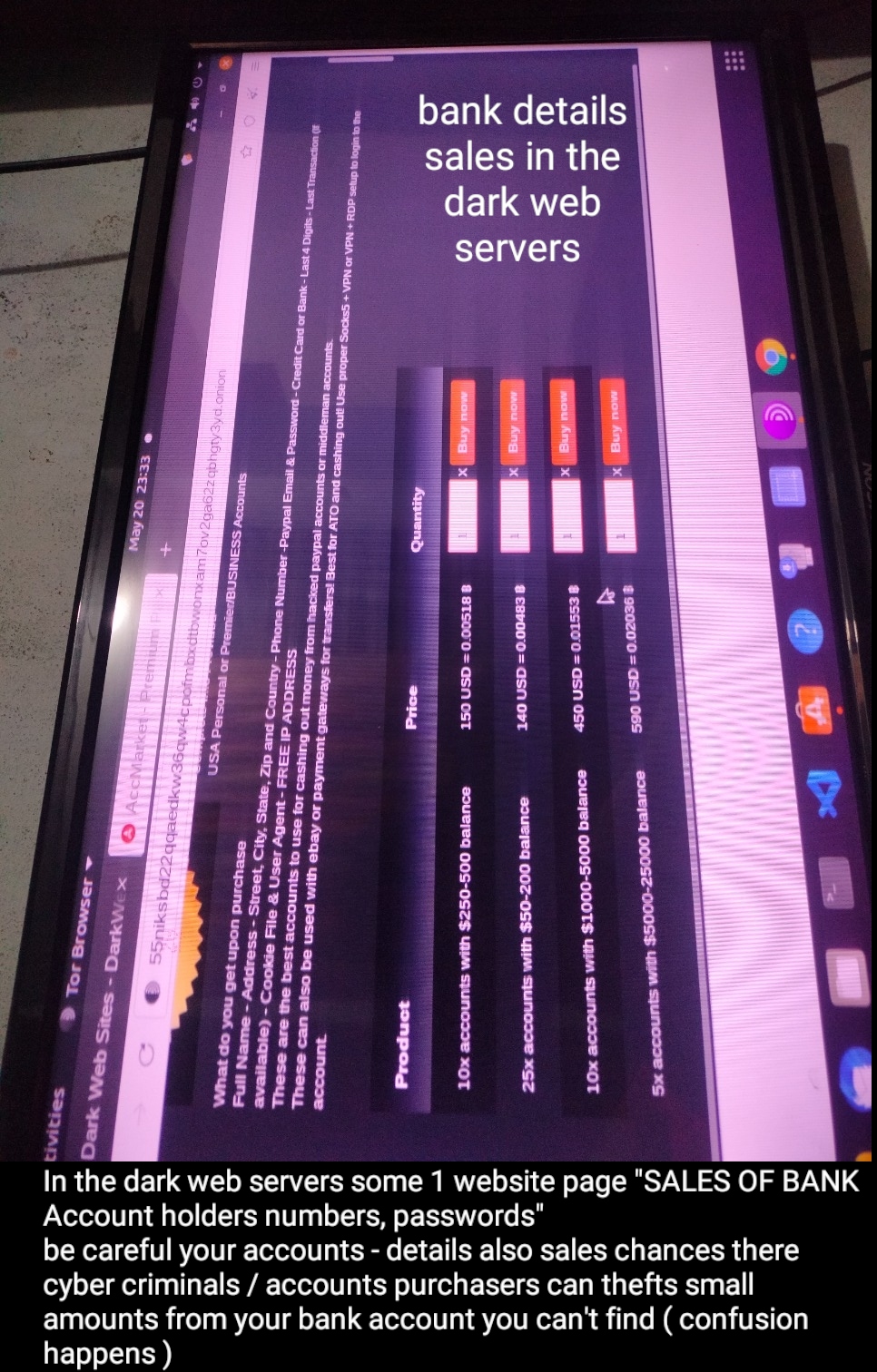 Bank Account Details